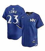 Men's Minnesota Twins #23 Royce Lewis Royal 2024 City Connect Limited Stitched Jersey Dzhi,baseball caps,new era cap wholesale,wholesale hats